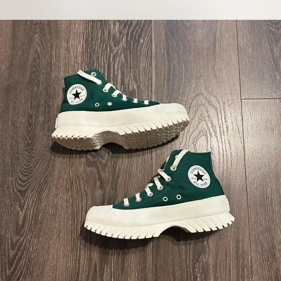 Converse Forest Green Platform Sneakers - Picture 1 of 4